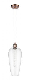 Chelsea - 1 Light - 8 inch - Antique Copper - Cord hung - Mini Pendant (3442|516-1P-AC-G456-8CL)