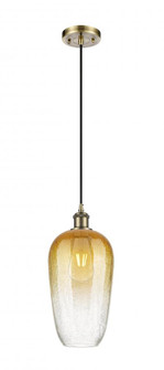 Brookhaven Flute - 1 Light - 7 inch - Antique Brass - Cord hung - Mini Pendant (3442|516-1P-AB-G484-7AM)