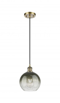 Brookhaven Globe - 1 Light - 8 inch - Antique Brass - Cord hung - Mini Pendant (3442|516-1P-AB-G483-8SL)