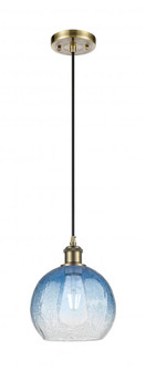 Brookhaven Globe - 1 Light - 8 inch - Antique Brass - Cord hung - Mini Pendant (3442|516-1P-AB-G483-8SB)