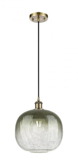 Brookhaven Sphere - 1 Light - 11 inch - Antique Brass - Cord hung - Mini Pendant (3442|516-1P-AB-G481-10SL)