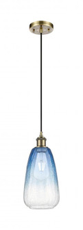 Brookhaven Almond - 1 Light - 6 inch - Antique Brass - Cord hung - Mini Pendant (3442|516-1P-AB-G480-6SB)