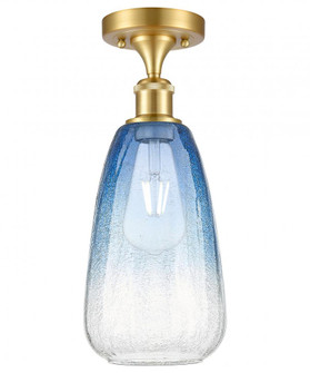 Brookhaven Almond - 1 Light - 6 inch - Satin Gold - Semi-Flush Mount (3442|516-1C-SG-G480-6SB)