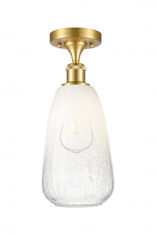 Brookhaven Almond - 1 Light - 6 inch - Satin Gold - Semi-Flush Mount (3442|516-1C-SG-G480-6OP)