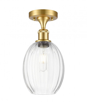 Preston Bulb - 1 Light - 6 inch - Satin Gold - Semi-Flush Mount (3442|516-1C-SG-G459-6CL)