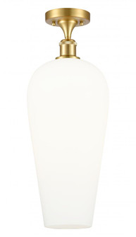 Chelsea - 1 Light - 8 inch - Satin Gold - Semi-Flush Mount (3442|516-1C-SG-G456-8WH)