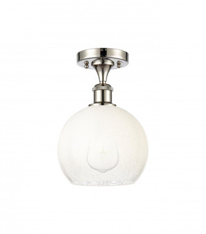 Brookhaven Globe - 1 Light - 8 inch - Polished Nickel - Semi-Flush Mount (3442|516-1C-PN-G483-8OP)