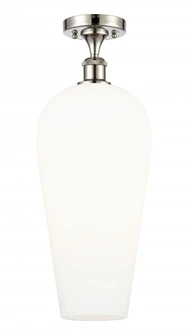 Chelsea - 1 Light - 8 inch - Polished Nickel - Semi-Flush Mount (3442|516-1C-PN-G456-8WH)