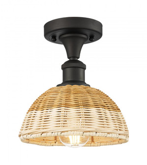 Bristol Natural II - 1 Light - 8 inch - Oil Rubbed Bronze - Semi-Flush Mount (3442|516-1C-OB-NBD2-75-NAT)