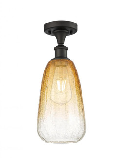 Brookhaven Almond - 1 Light - 6 inch - Oil Rubbed Bronze - Semi-Flush Mount (3442|516-1C-OB-G480-6AM)