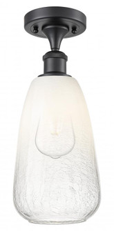 Brookhaven Almond - 1 Light - 6 inch - Matte Black - Semi-Flush Mount (3442|516-1C-BK-G480-6OP)