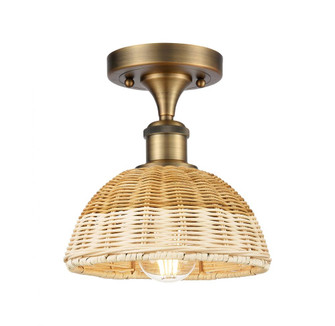 Bristol Natural II - 1 Light - 8 inch - Brushed Brass - Semi-Flush Mount (3442|516-1C-BB-NBD2-75-NAT)
