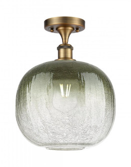 Brookhaven Sphere - 1 Light - 11 inch - Brushed Brass - Semi-Flush Mount (3442|516-1C-BB-G481-10SL)