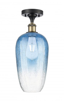 Brookhaven Flute - 1 Light - 7 inch - Black Antique Brass - Semi-Flush Mount (3442|516-1C-BAB-G484-7SB)