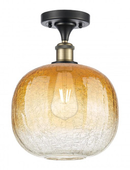 Brookhaven Sphere - 1 Light - 11 inch - Black Antique Brass - Semi-Flush Mount (3442|516-1C-BAB-G481-10AM)