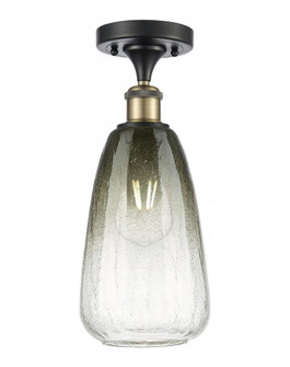Brookhaven Almond - 1 Light - 6 inch - Black Antique Brass - Semi-Flush Mount (3442|516-1C-BAB-G480-6SL)