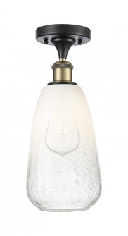 Brookhaven Almond - 1 Light - 6 inch - Black Antique Brass - Semi-Flush Mount (3442|516-1C-BAB-G480-6OP)
