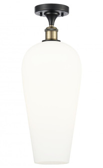 Chelsea - 1 Light - 8 inch - Black Antique Brass - Semi-Flush Mount (3442|516-1C-BAB-G456-8WH)