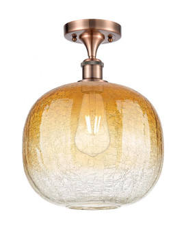Brookhaven Sphere - 1 Light - 11 inch - Antique Copper - Semi-Flush Mount (3442|516-1C-AC-G481-10AM)