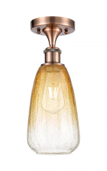 Brookhaven Almond - 1 Light - 6 inch - Antique Copper - Semi-Flush Mount (3442|516-1C-AC-G480-6AM)