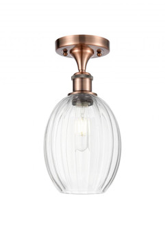 Preston Bulb - 1 Light - 6 inch - Antique Copper - Semi-Flush Mount (3442|516-1C-AC-G459-6CL)