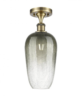 Brookhaven Flute - 1 Light - 7 inch - Antique Brass - Semi-Flush Mount (3442|516-1C-AB-G484-7SL)