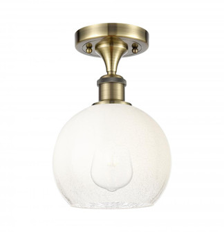 Brookhaven Globe - 1 Light - 8 inch - Antique Brass - Semi-Flush Mount (3442|516-1C-AB-G483-8OP)