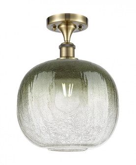 Brookhaven Sphere - 1 Light - 11 inch - Antique Brass - Semi-Flush Mount (3442|516-1C-AB-G481-10SL)