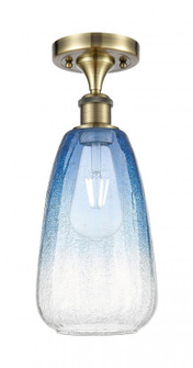 Brookhaven Almond - 1 Light - 6 inch - Antique Brass - Semi-Flush Mount (3442|516-1C-AB-G480-6SB)