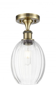 Preston Bulb - 1 Light - 6 inch - Antique Brass - Semi-Flush Mount (3442|516-1C-AB-G459-6CL)