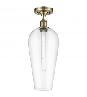 Chelsea - 1 Light - 8 inch - Antique Brass - Semi-Flush Mount (3442|516-1C-AB-G456-8CL)