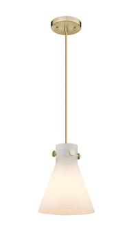 Newton Cone - 1 Light - 8 inch - Champagne Bronze - Cord hung - Pendant (3442|410-1PS-CB-G411-8WH)