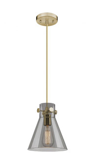 Newton Cone - 1 Light - 8 inch - Champagne Bronze - Cord hung - Pendant (3442|410-1PS-CB-G411-8SM)
