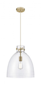 Newton Bell - 1 Light - 14 inch - Champagne Bronze - Cord hung - Pendant (3442|410-1PM-CB-G412-14CL)