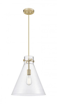 Newton Cone - 1 Light - 14 inch - Champagne Bronze - Cord hung - Pendant (3442|410-1PM-CB-G411-14CL)