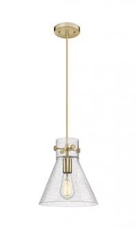 Newton Cone - 1 Light - 10 inch - Champagne Bronze - Cord hung - Pendant (3442|410-1PM-CB-G411-10SDY)