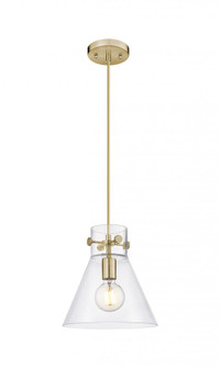 Newton Cone - 1 Light - 10 inch - Champagne Bronze - Cord hung - Pendant (3442|410-1PM-CB-G411-10CL)