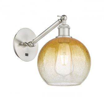 Brookhaven Globe - 1 Light - 8 inch - Brushed Satin Nickel - Sconce (3442|317-1W-SN-G483-8AM)