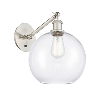 Athens - 1 Light - 10 inch - Brushed Satin Nickel - Adjustable - Sconce (3442|317-1W-SN-G122-10)