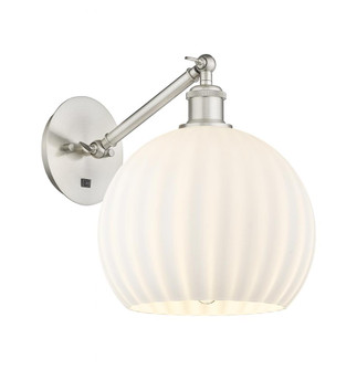 White Venetian - 1 Light - 10 inch - Brushed Satin Nickel - Sconce (3442|317-1W-SN-G1217-10WV)