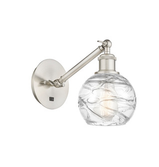 Athens Deco Swirl - 1 Light - 6 inch - Brushed Satin Nickel - Sconce (3442|317-1W-SN-G1213-6CL)