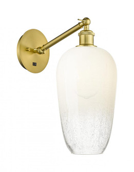 Brookhaven Flute - 1 Light - 7 inch - Satin Gold - Sconce (3442|317-1W-SG-G484-7OP)