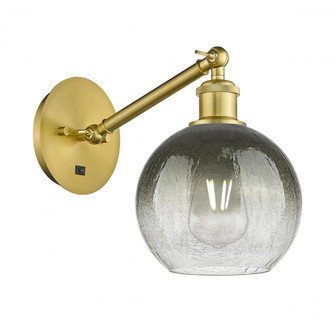 Brookhaven Globe - 1 Light - 8 inch - Satin Gold - Sconce (3442|317-1W-SG-G483-8SL)