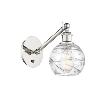 Athens Deco Swirl - 1 Light - 6 inch - Polished Nickel - Sconce (3442|317-1W-PN-G1213-6CL)