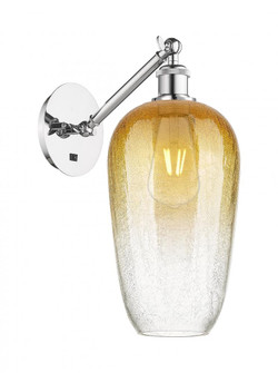 Brookhaven Flute - 1 Light - 7 inch - Polished Chrome - Sconce (3442|317-1W-PC-G484-7AM)
