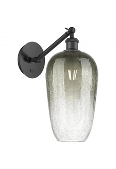 Brookhaven Flute - 1 Light - 7 inch - Matte Black - Sconce (3442|317-1W-BK-G484-7SL)