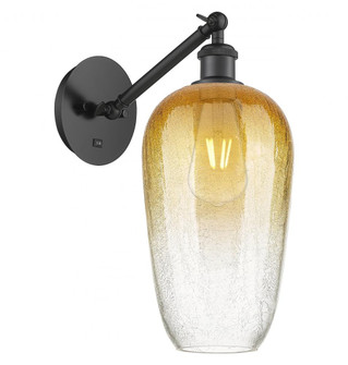 Brookhaven Flute - 1 Light - 7 inch - Matte Black - Sconce (3442|317-1W-BK-G484-7AM)