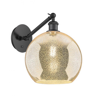 Athens - 1 Light - 10 inch - Matte Black - Adjustable - Sconce (3442|317-1W-BK-G128-10)