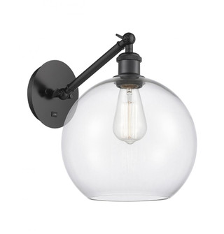 Athens - 1 Light - 10 inch - Matte Black - Adjustable - Sconce (3442|317-1W-BK-G122-10)