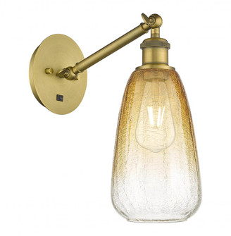 Brookhaven Almond - 1 Light - 6 inch - Brushed Brass - Sconce (3442|317-1W-BB-G480-6AM)